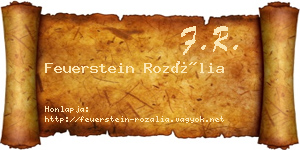 Feuerstein Rozália névjegykártya