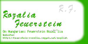 rozalia feuerstein business card